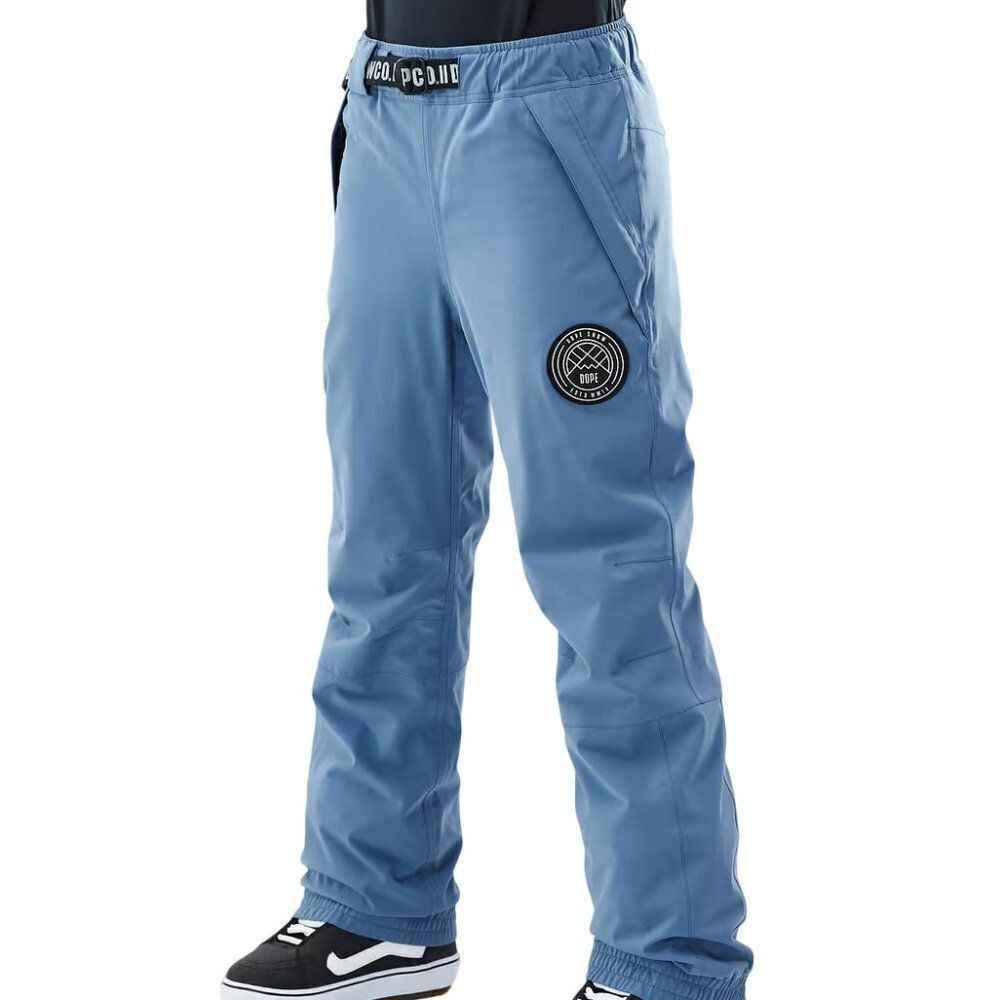 DOPE Light Blue Track Pants with Logo Patch